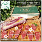 Beef Ribeye AUSTRALIA BUDGET frozen brand either AMG or NOLAN ECCO roast cuts +/- 1.2kg price/kg (Scotch-Fillet / Cube-Roll)